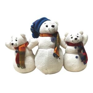 Carlton Cards 3 Snow Bears With Christmas Hats